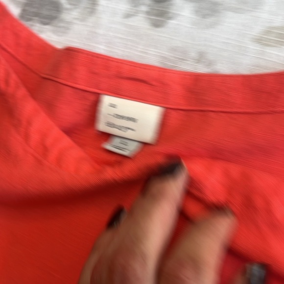 A New Day Vibrant Tangerine Linen Blend Top - Picture 5 of 14